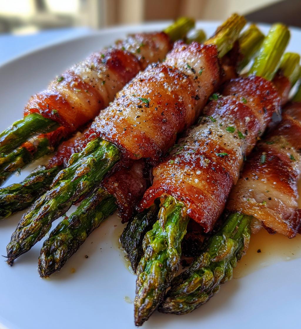 15 minute air fryer bacon wrapped asparagus