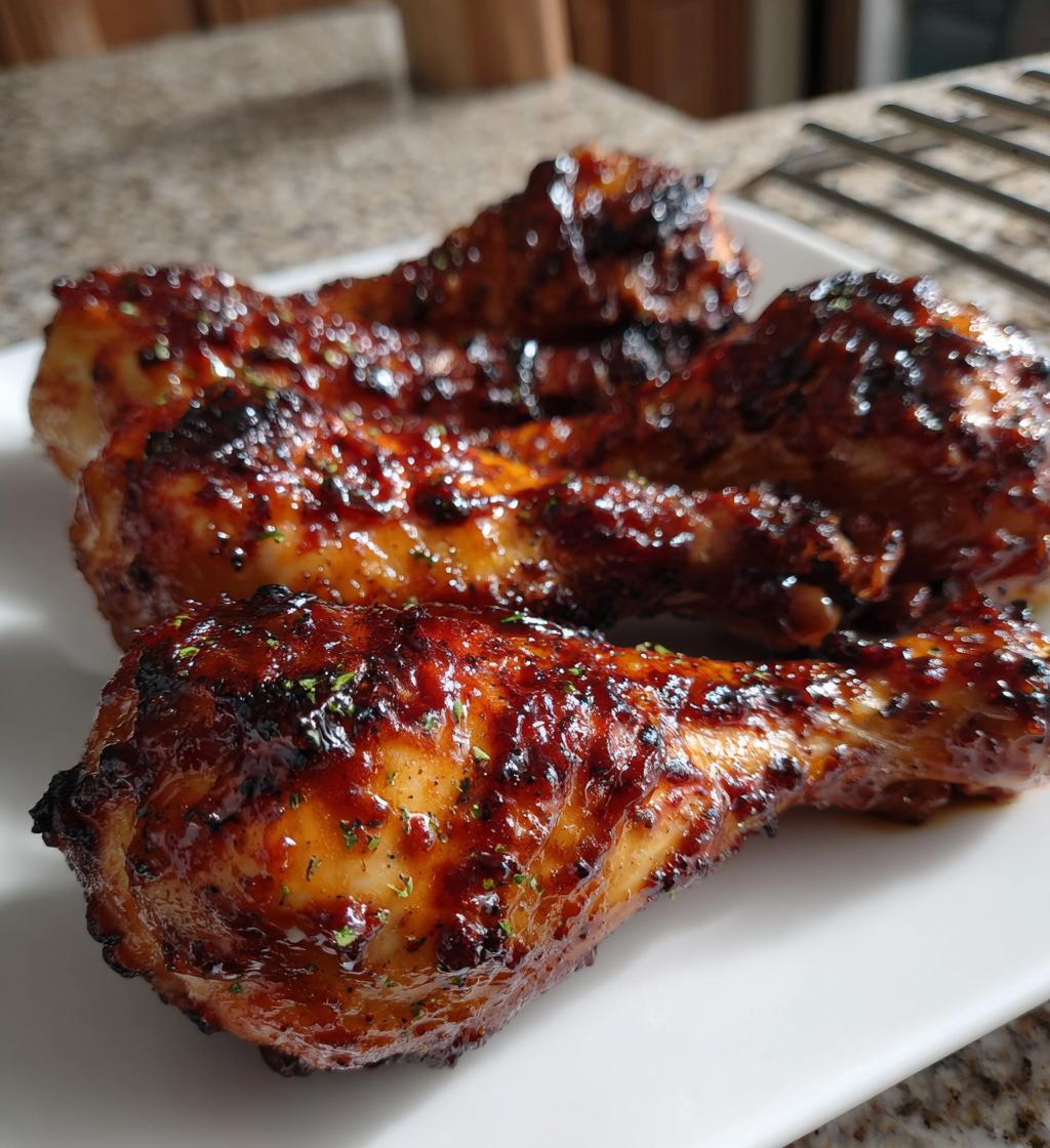 15 minute air fryer bbq chicken drumsticks - detail 1