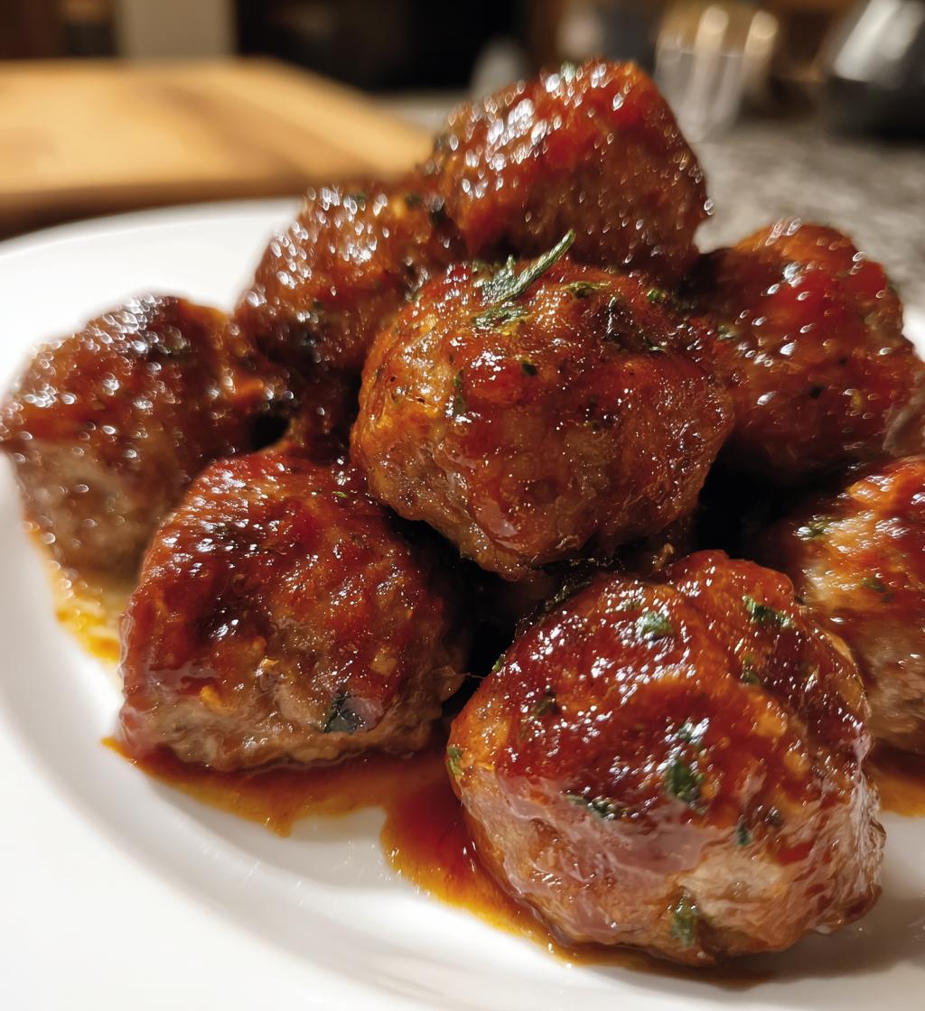 15 minute air fryer bbq meatballs
