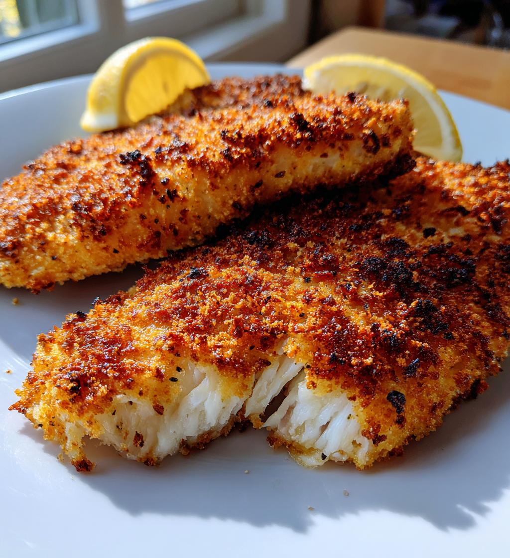 15 minute air fryer breaded tilapia - detail 1