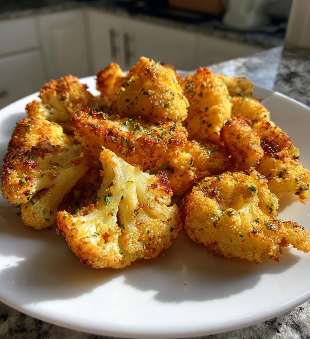 15 minute air fryer cauliflower bites - detail 1