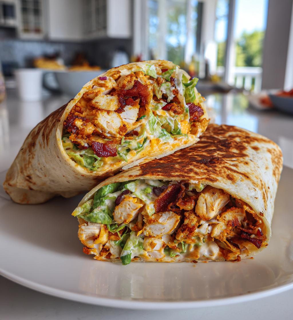 15 minute air fryer chicken bacon ranch wraps - detail 1