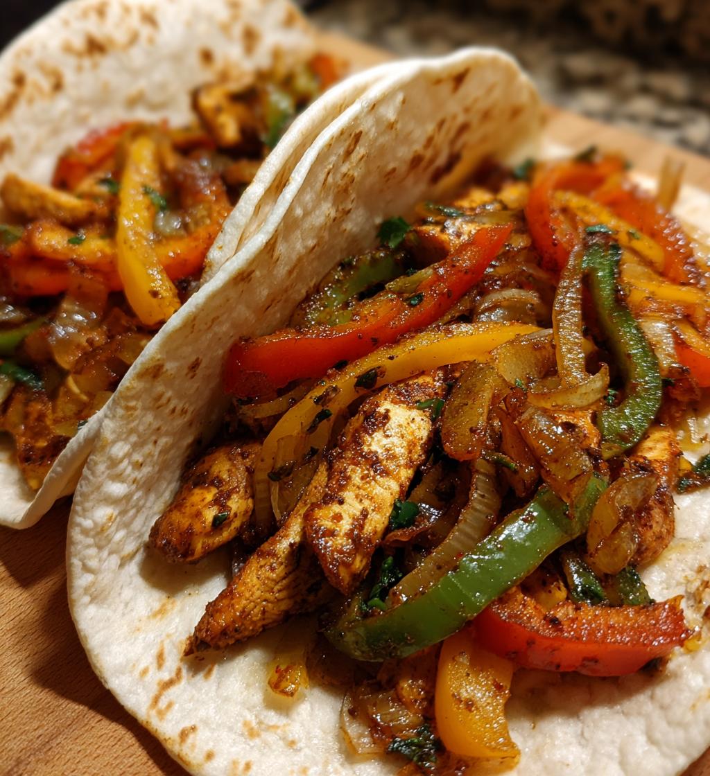 15 minute air fryer chicken fajitas - detail 1