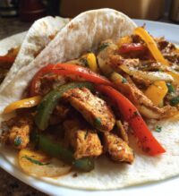 15 minute air fryer chicken fajitas