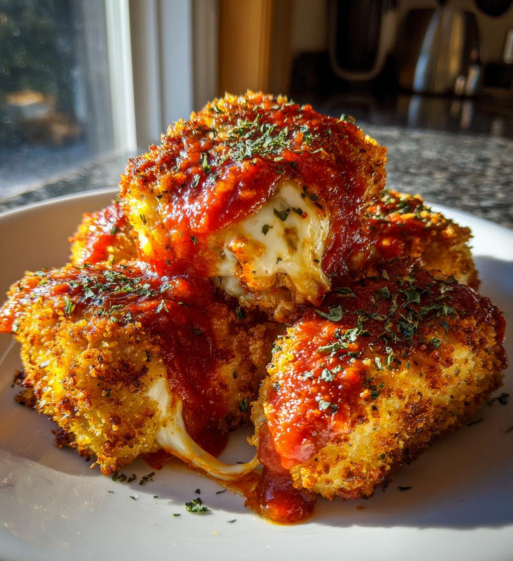 15 minute air fryer chicken parmesan bites - detail 1