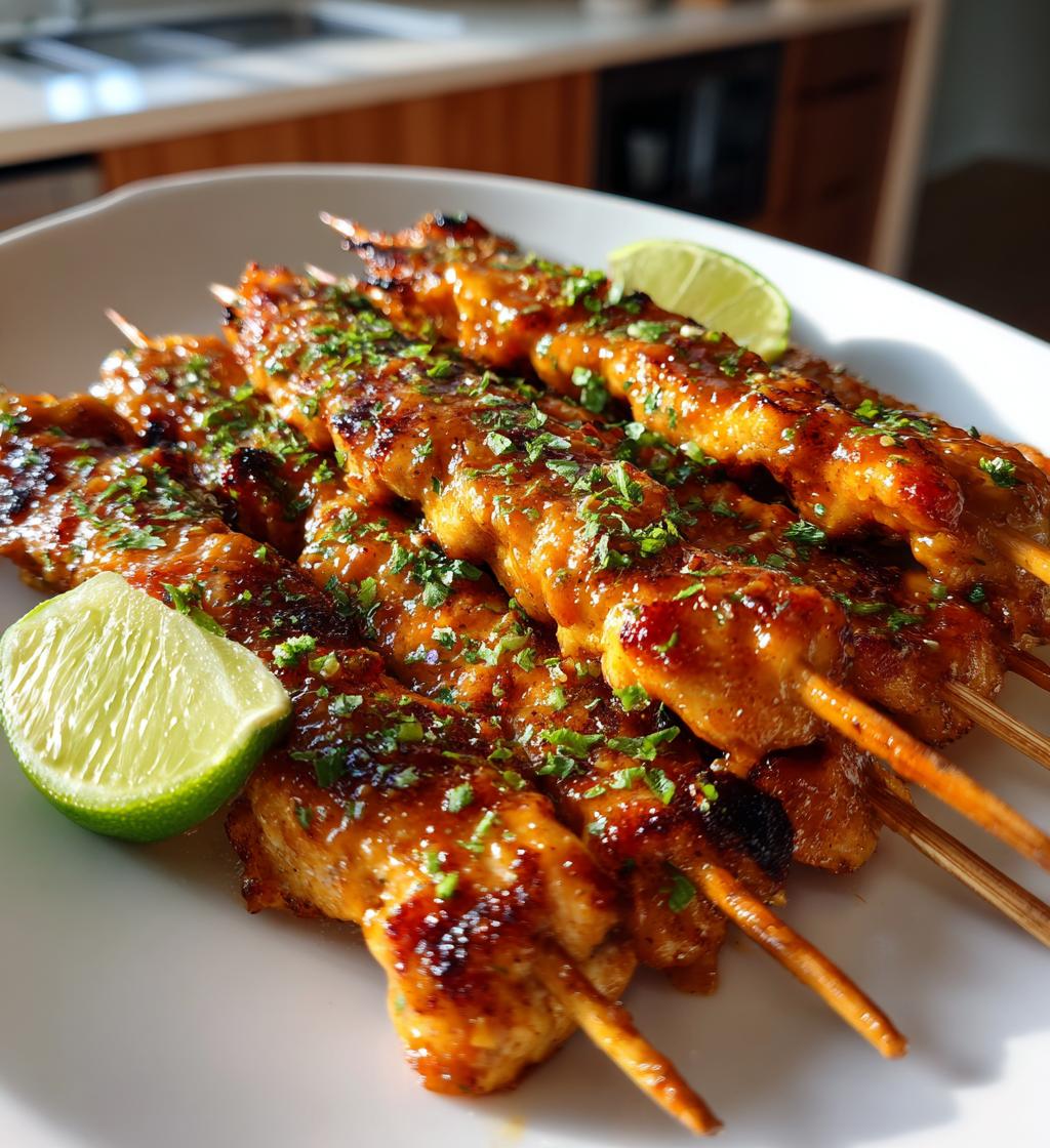 15 minute air fryer chicken satay - detail 1