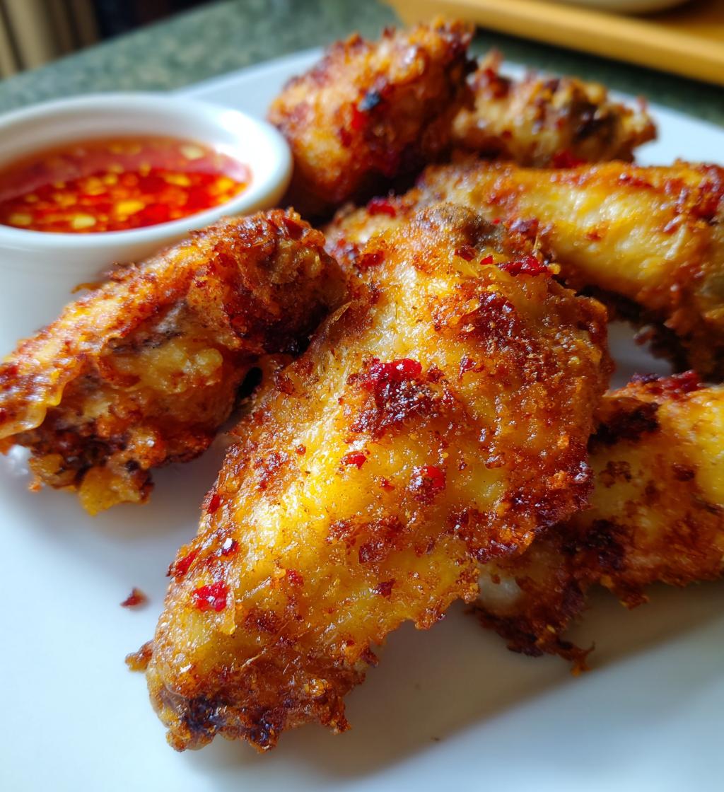 15 minute air fryer chicken wings - detail 1