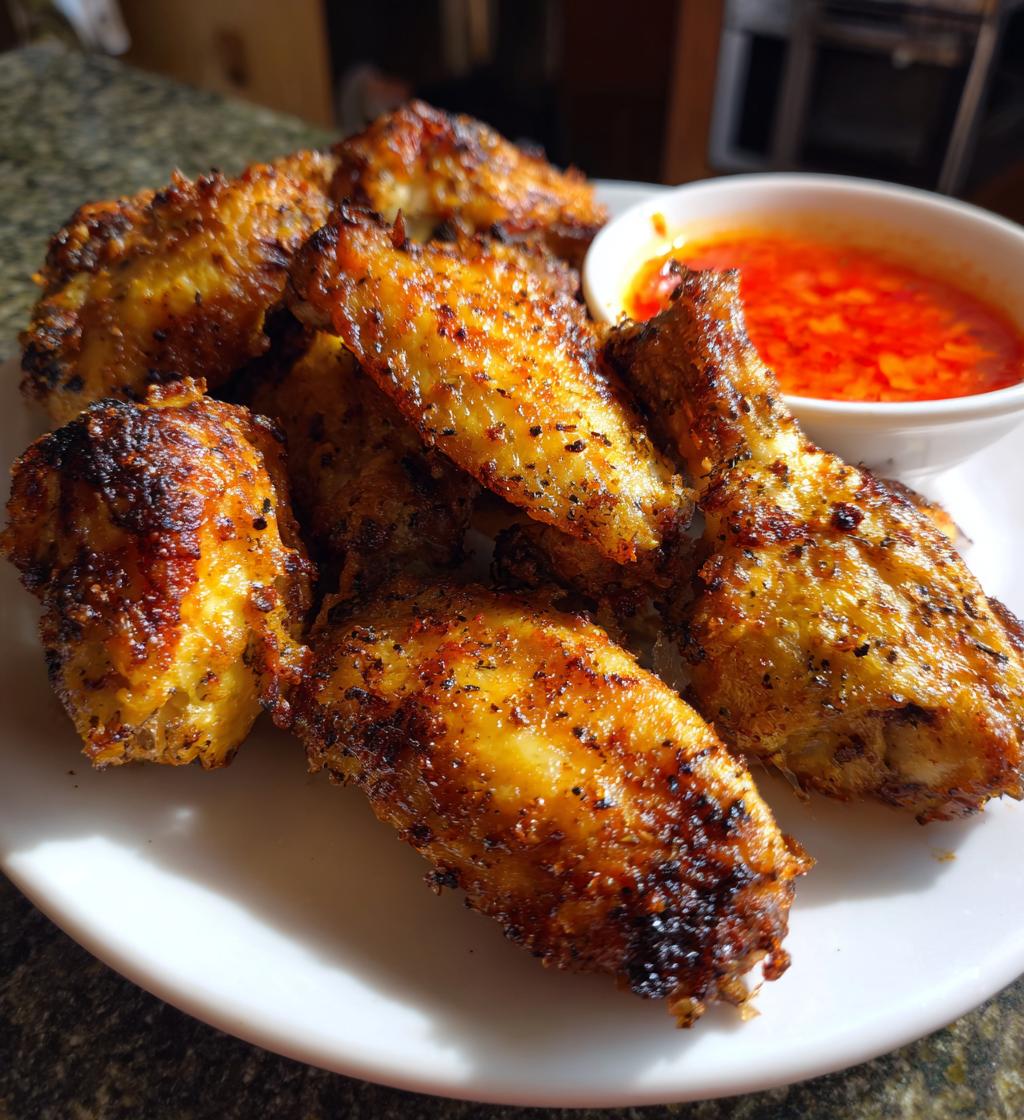 15 minute air fryer chicken wings - detail 2