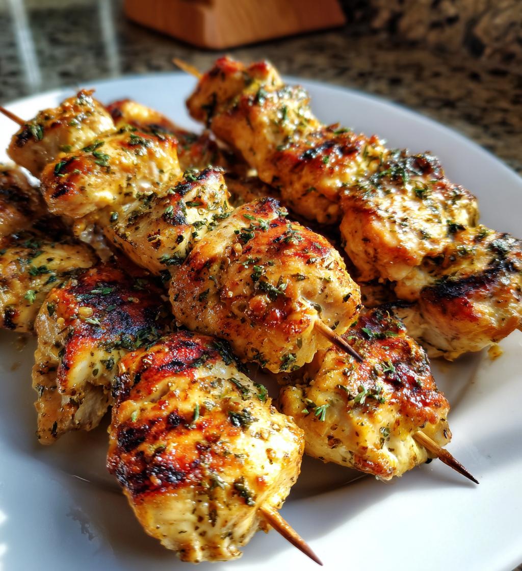 15 minute air fryer greek chicken skewers - detail 1