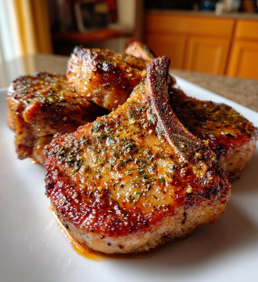 15 minute air fryer pork chops - detail 1