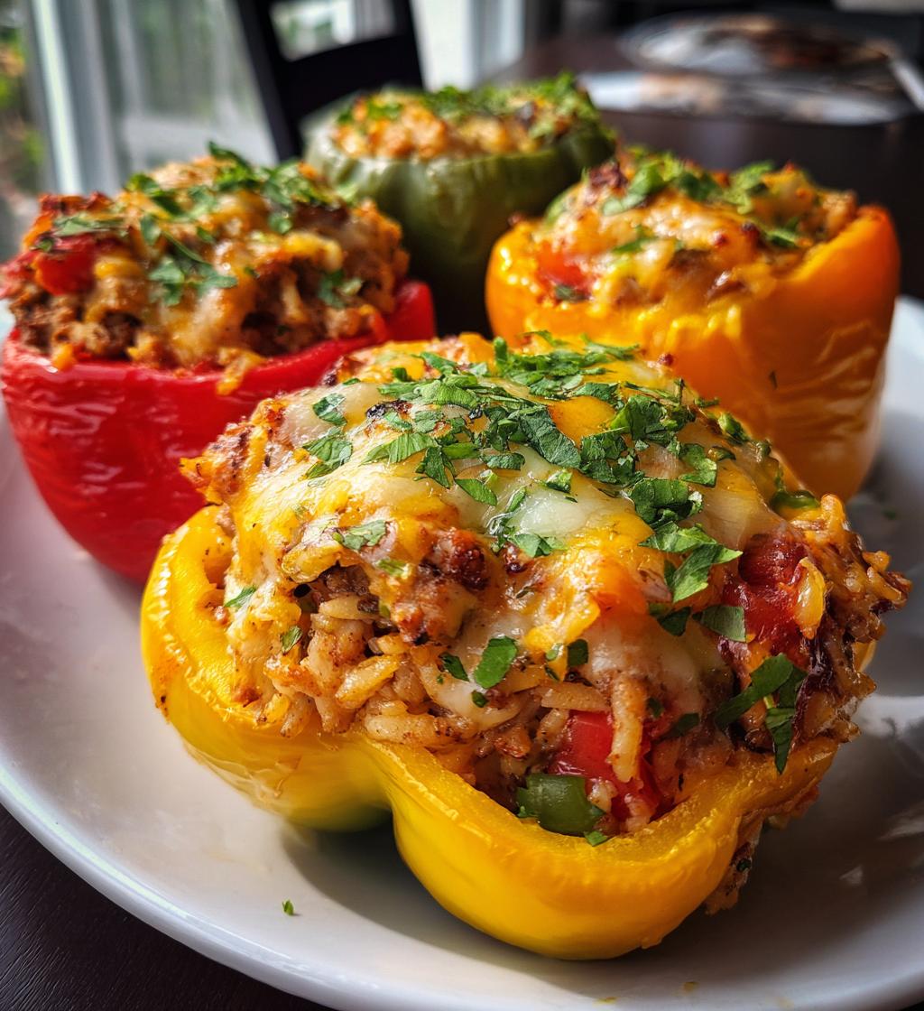 15 minute air fryer stuffed bell peppers
