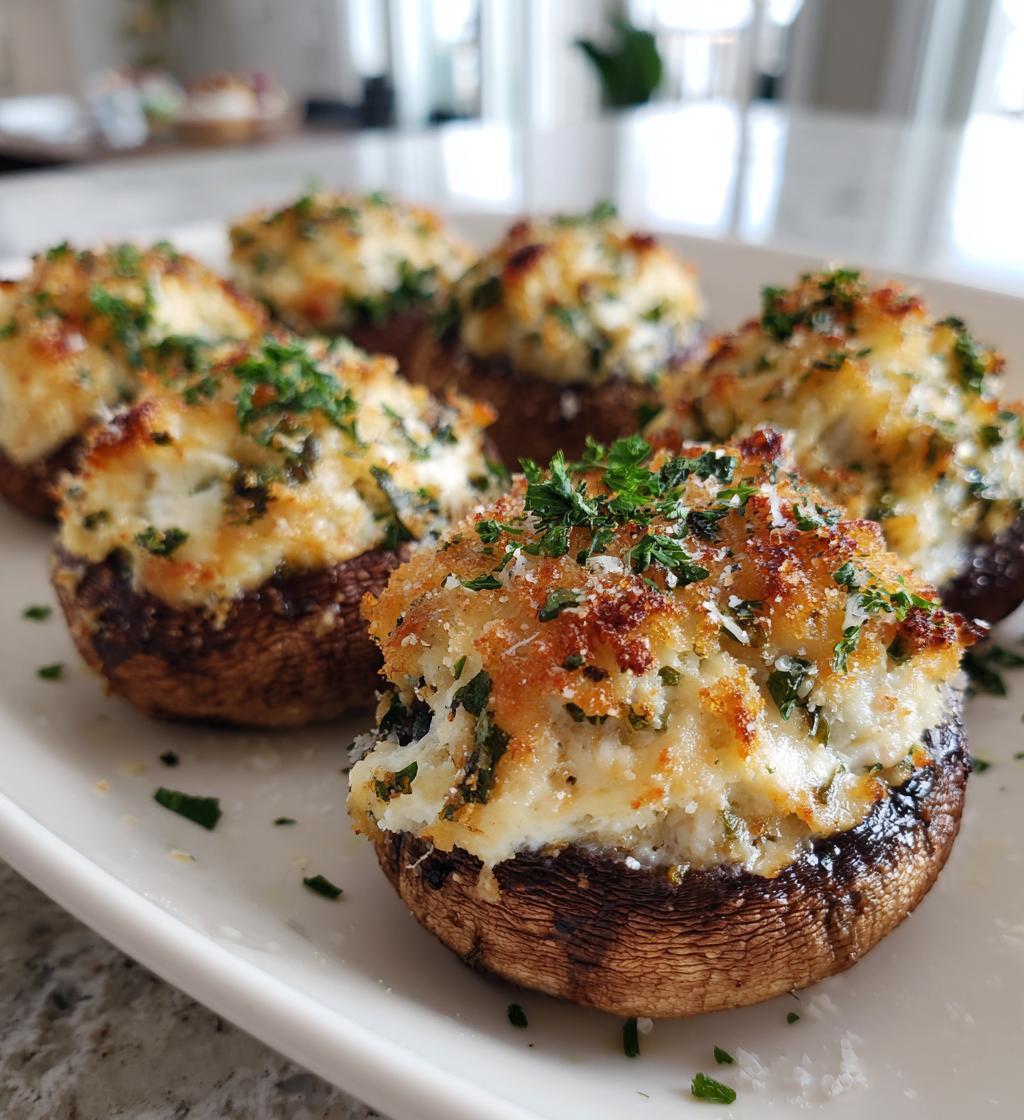 15 minute air fryer stuffed mushrooms