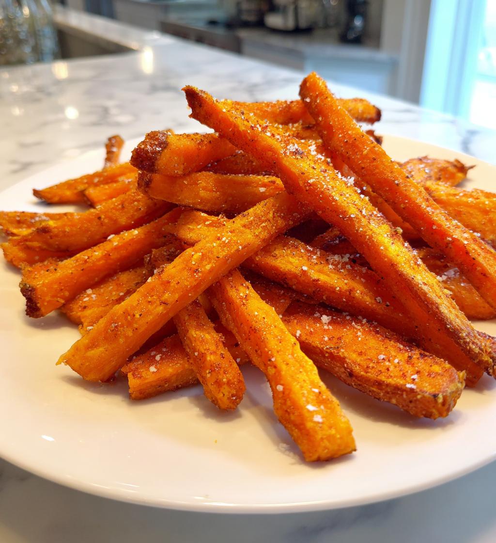 15 minute air fryer sweet potato fries - detail 1