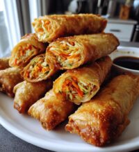 15 minute air fryer veggie egg rolls