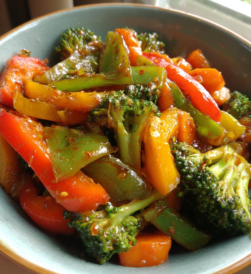 15 minute air fryer veggie stir fry