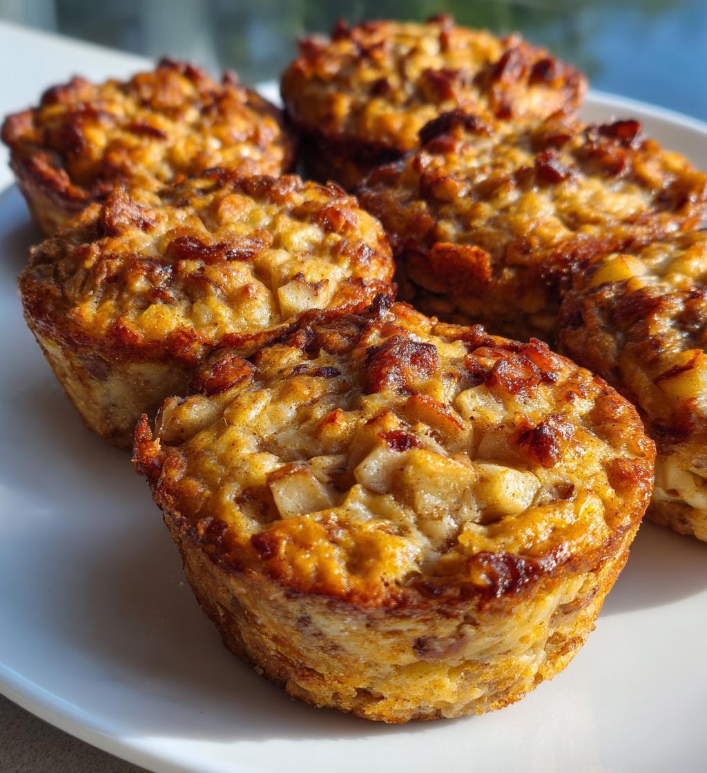 air fryer apple cinnamon oatmeal cups - detail 1