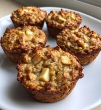 air fryer apple cinnamon oatmeal cups
