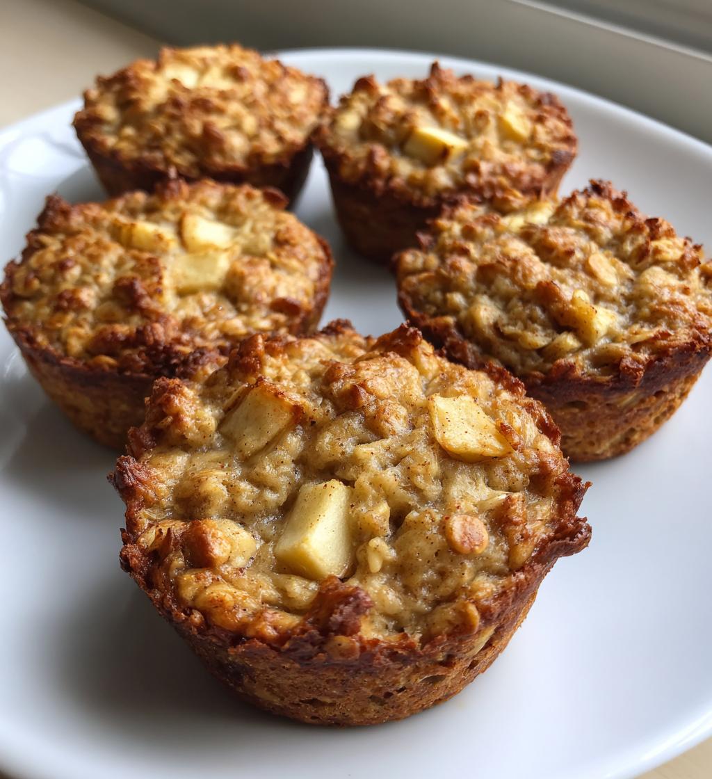 air fryer apple cinnamon oatmeal cups