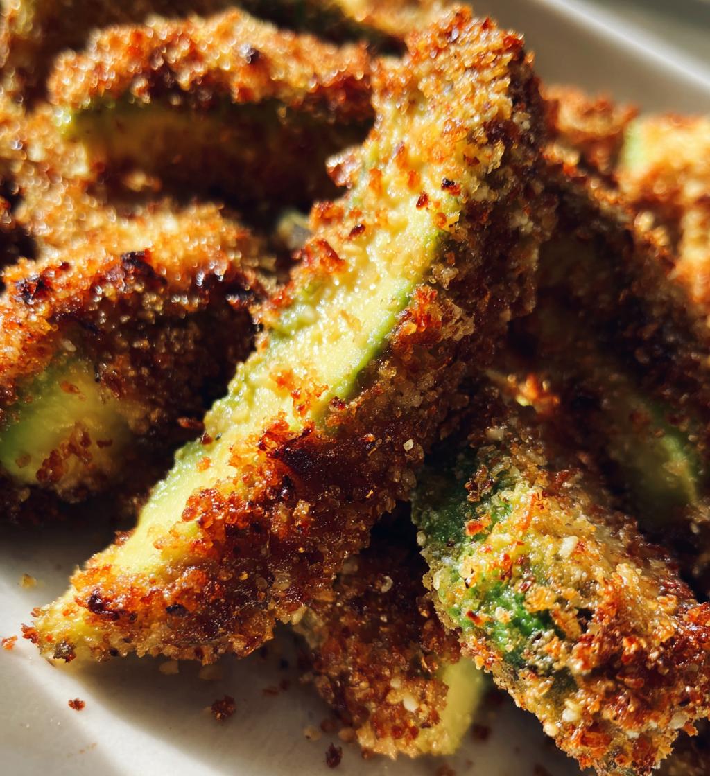 air fryer avocado fries almond flour crust - detail 1