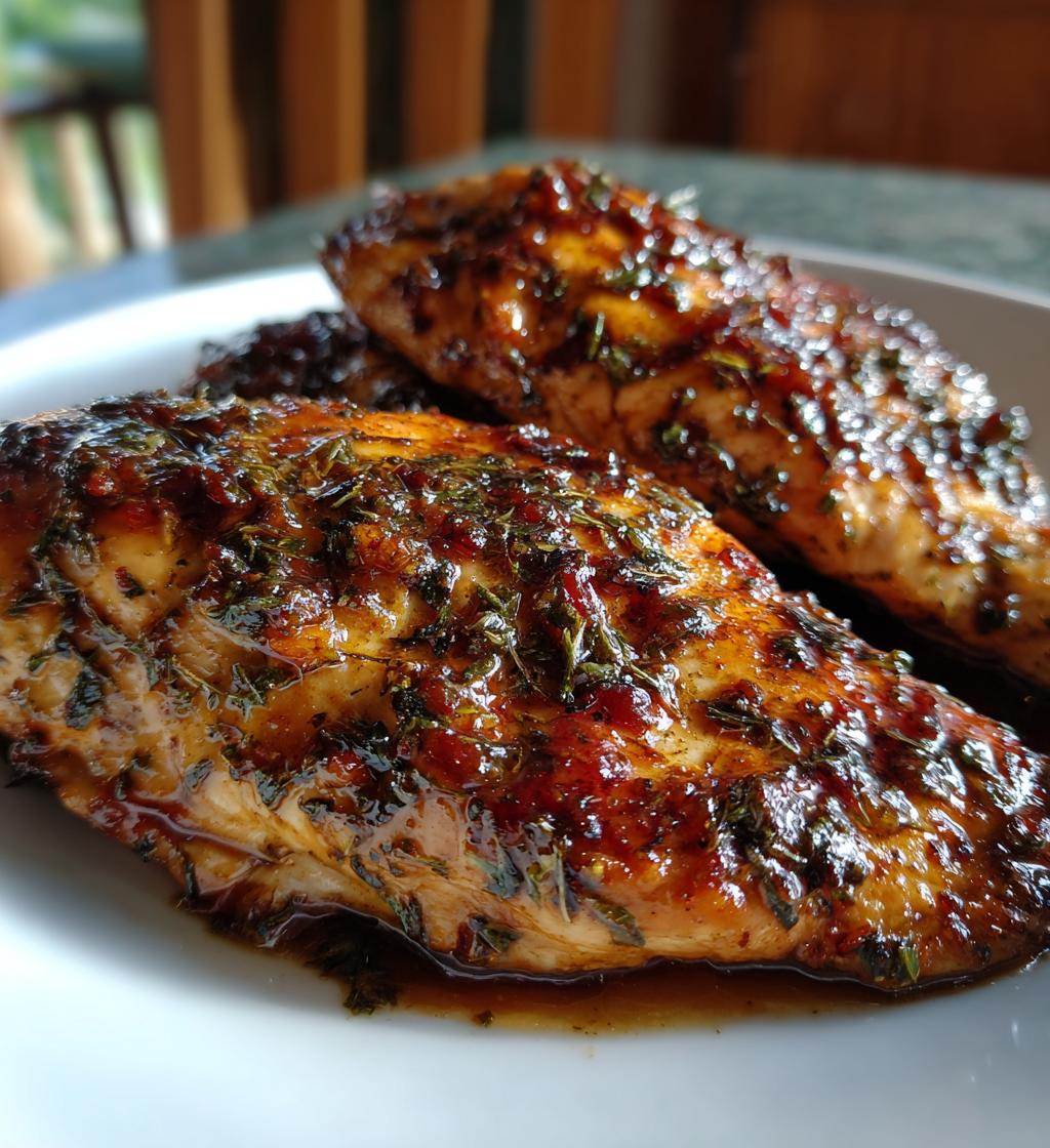 air fryer balsamic glazed chicken fillet recipe - detail 1
