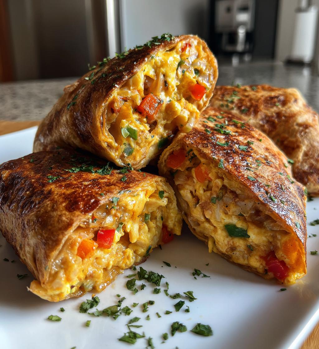 air fryer breakfast burritos - detail 1