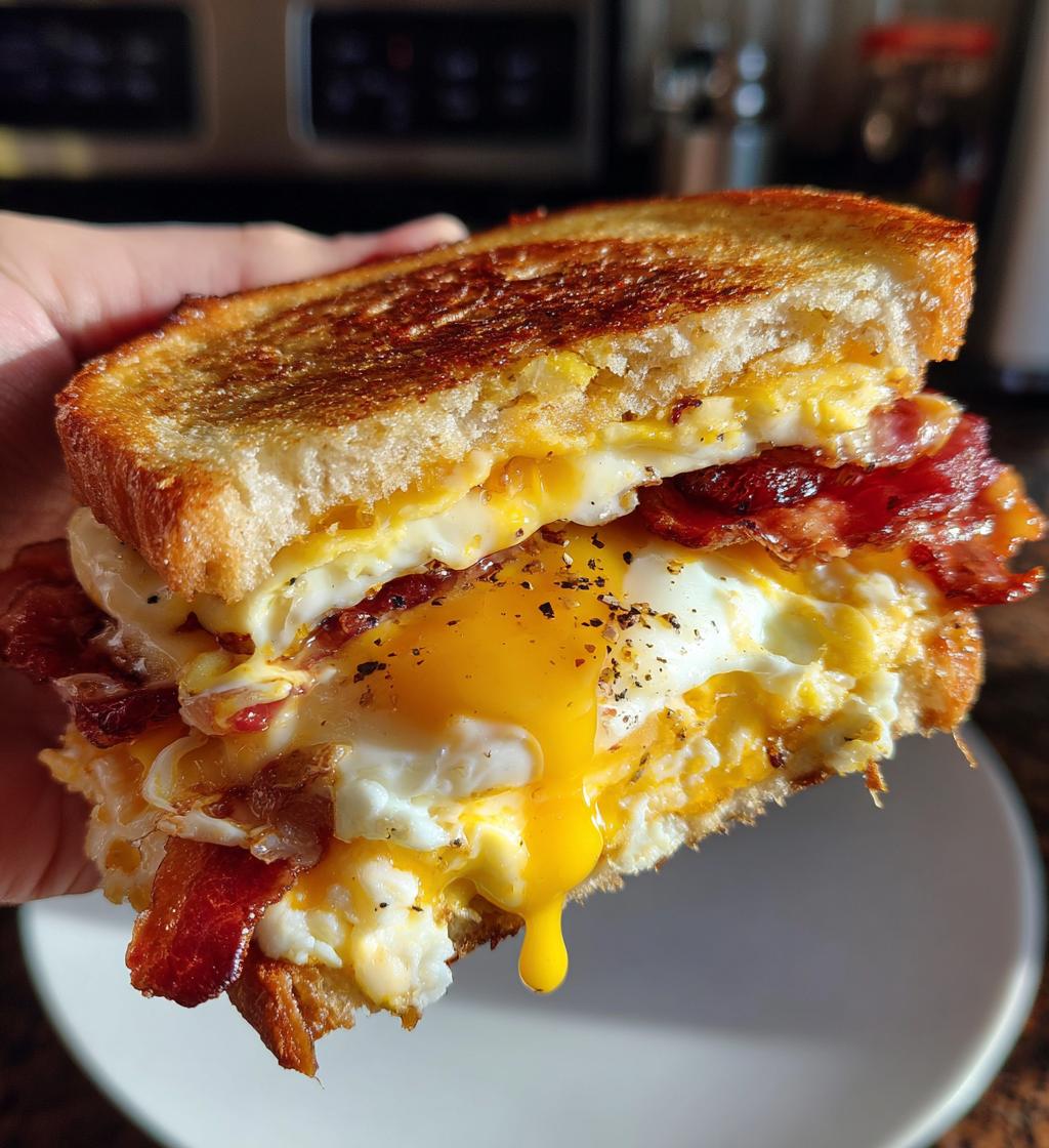 air fryer breakfast sandwich - detail 1