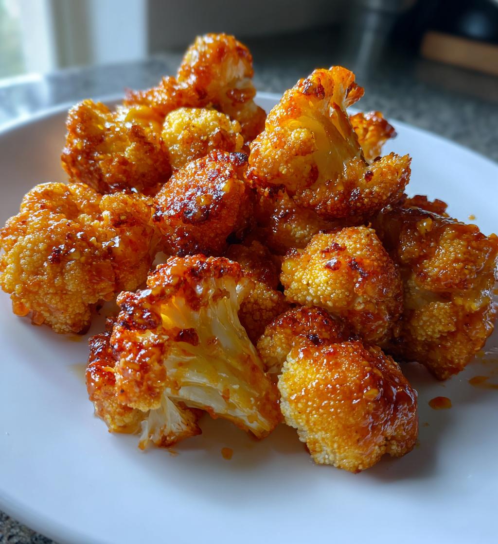 air fryer buffalo cauliflower bites