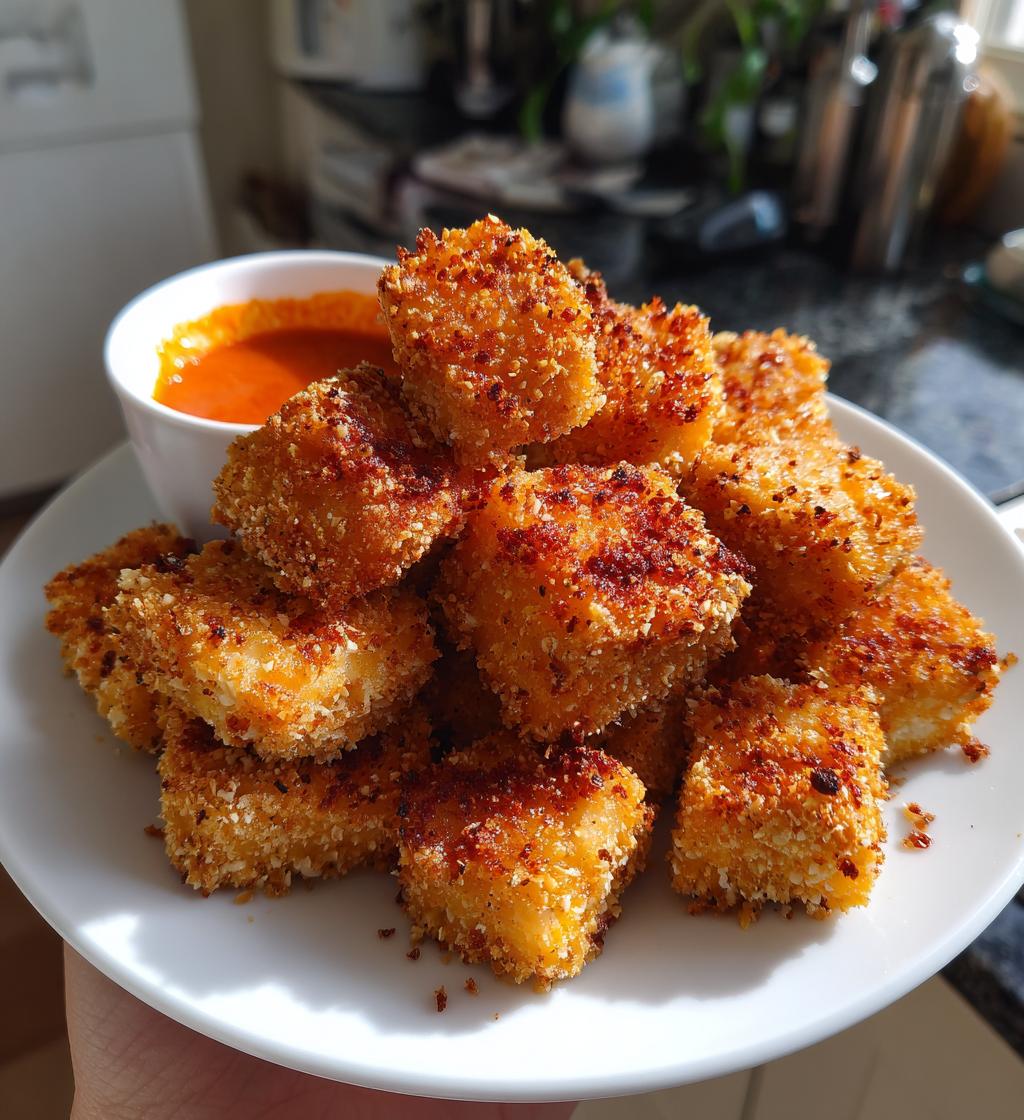 air fryer buffalo tofu bites recipe