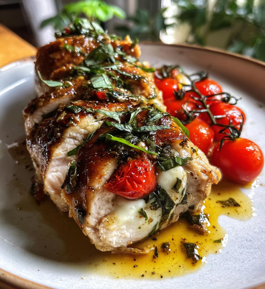 air fryer caprese stuffed chicken breast recipe - detail 1