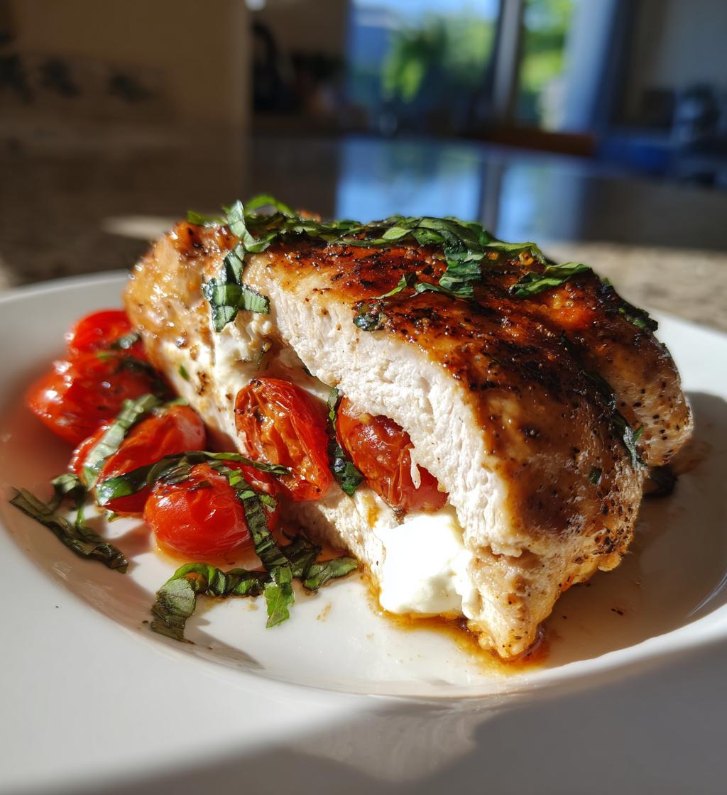 air fryer caprese stuffed chicken breast recipe