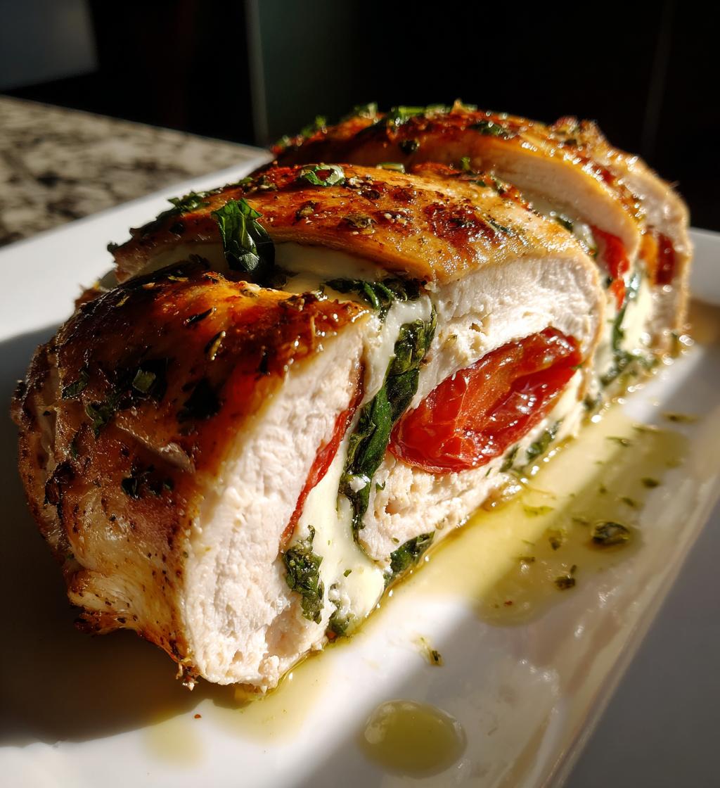 air fryer caprese stuffed chicken fillet - detail 1