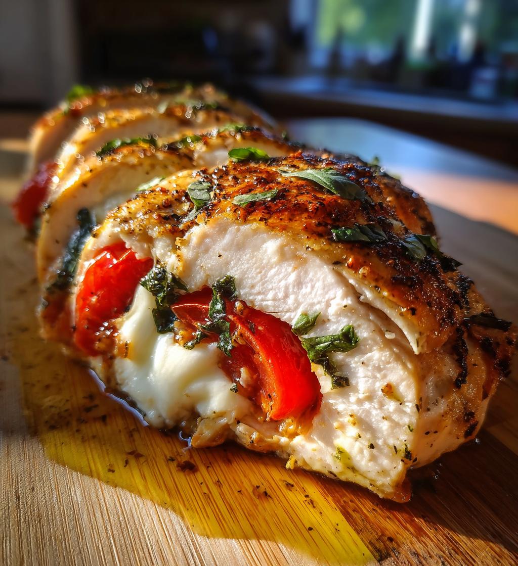 air fryer caprese stuffed chicken fillet