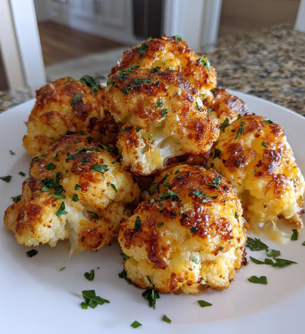 air fryer cauliflower cheese bites recipe - detail 1