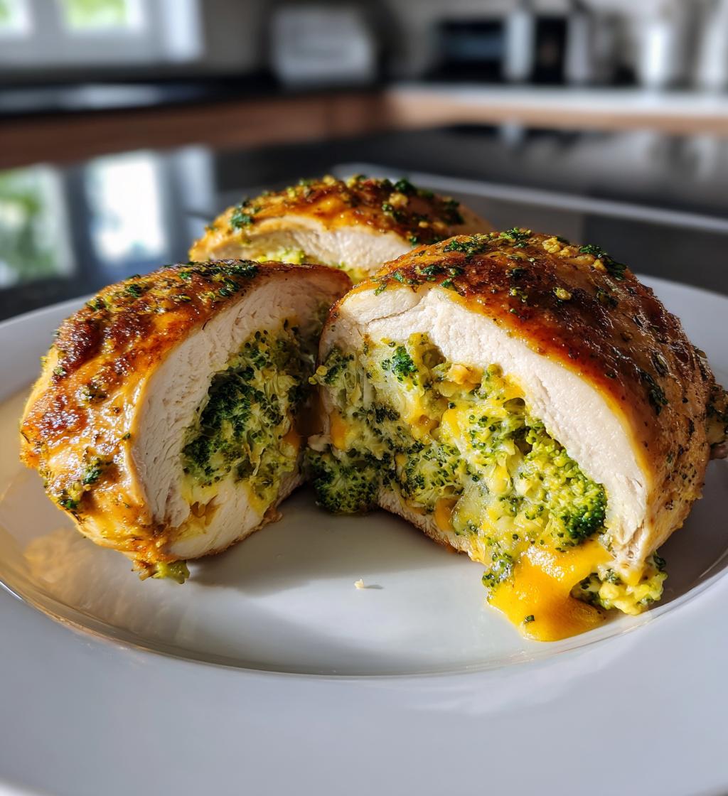 air fryer cheddar broccoli stuffed chicken breast - detail 1