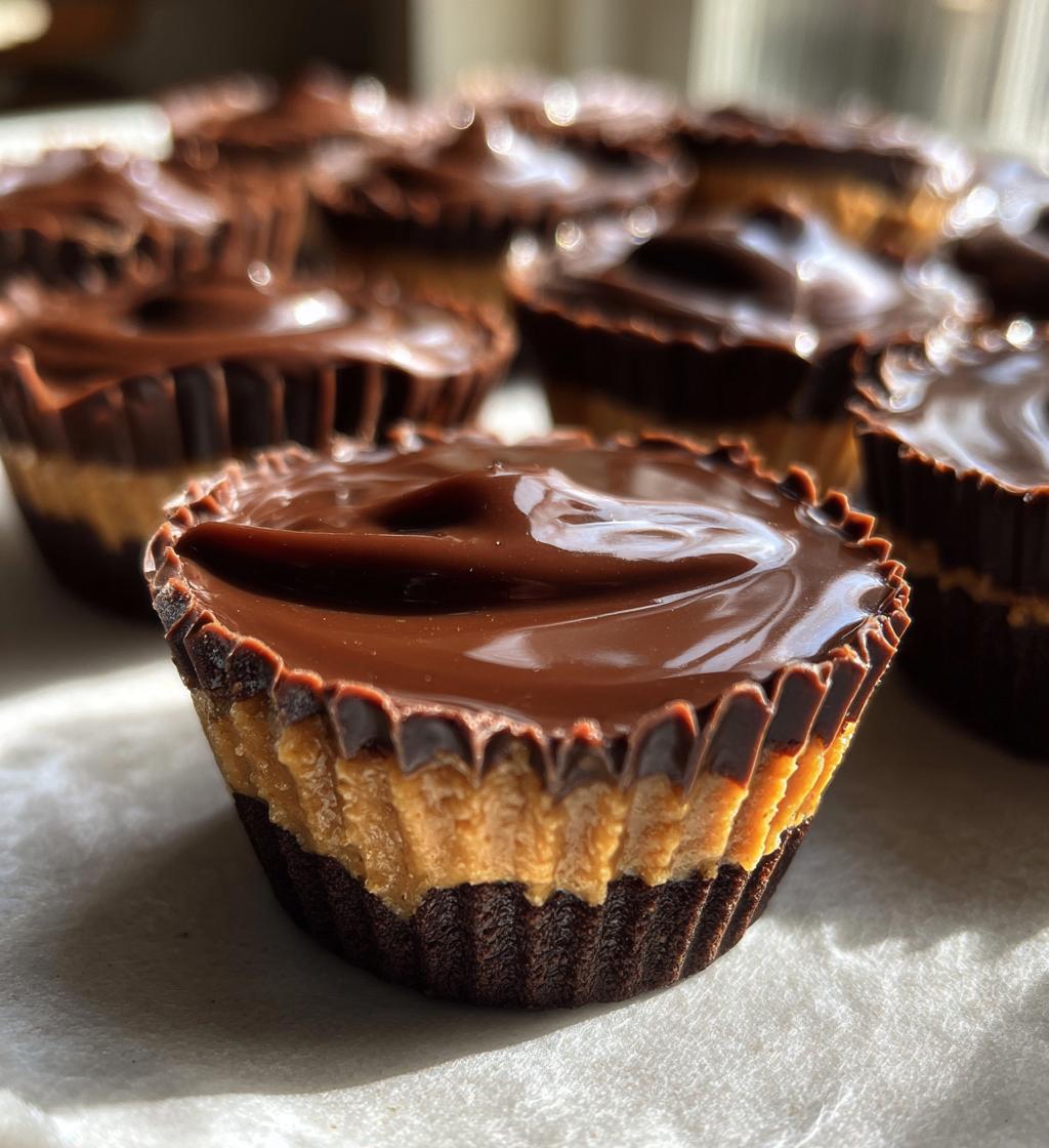 air fryer chocolate peanut butter cups recipe - detail 1