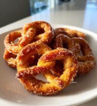 air fryer cinnamon sugar pretzels