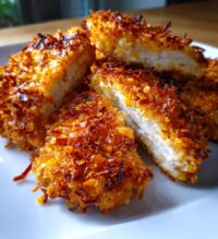 air fryer coconut crusted chicken breast