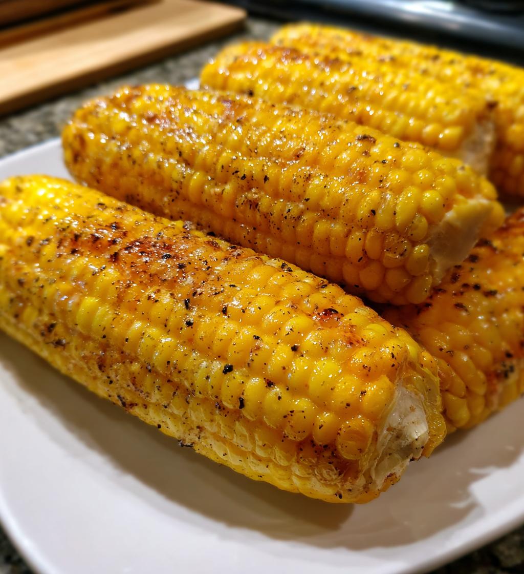 air fryer corn on the cob recipe - detail 1