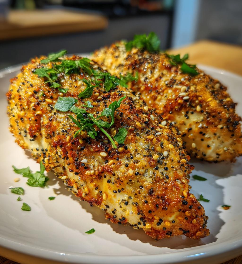 air fryer everything bagel chicken fillet recipe