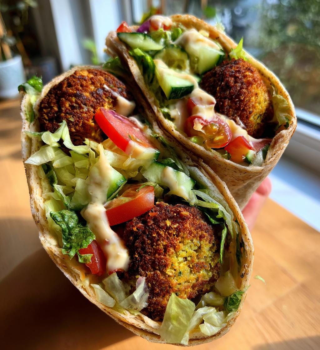 air fryer falafel wrap bites - detail 1