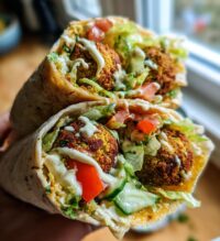 air fryer falafel wrap bites