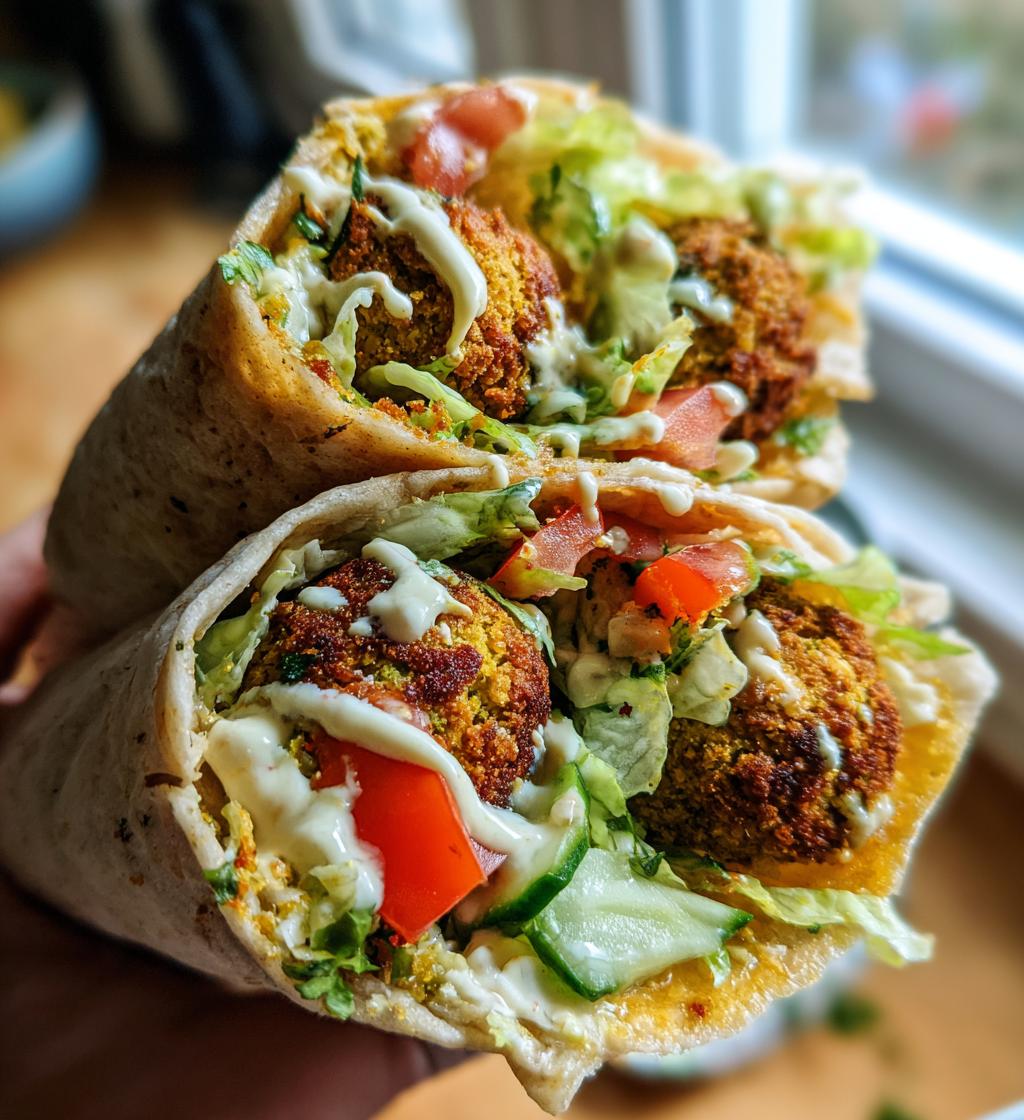 air fryer falafel wrap bites