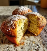 air fryer lemon poppy seed muffins recipe