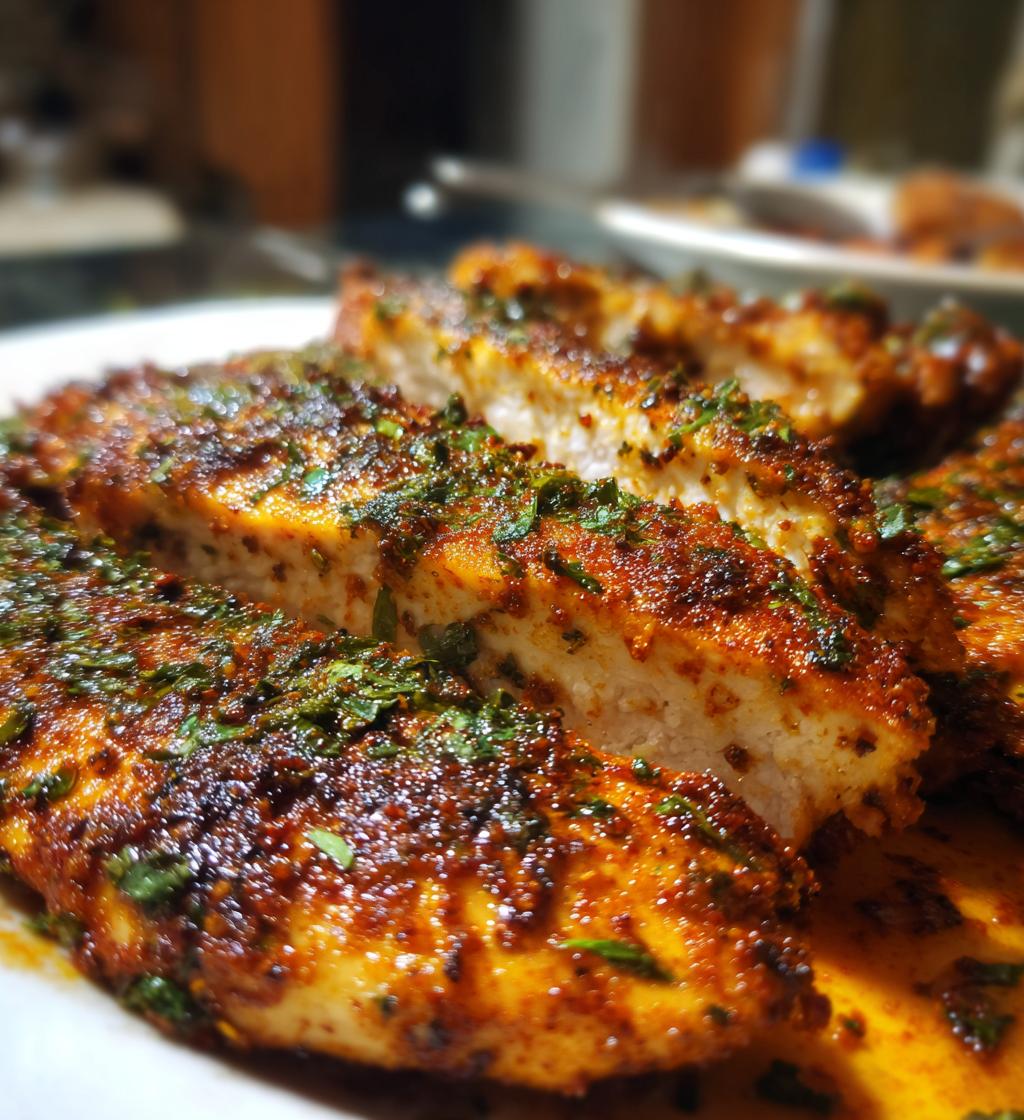 air fryer moroccan spiced chicken fillet - detail 1