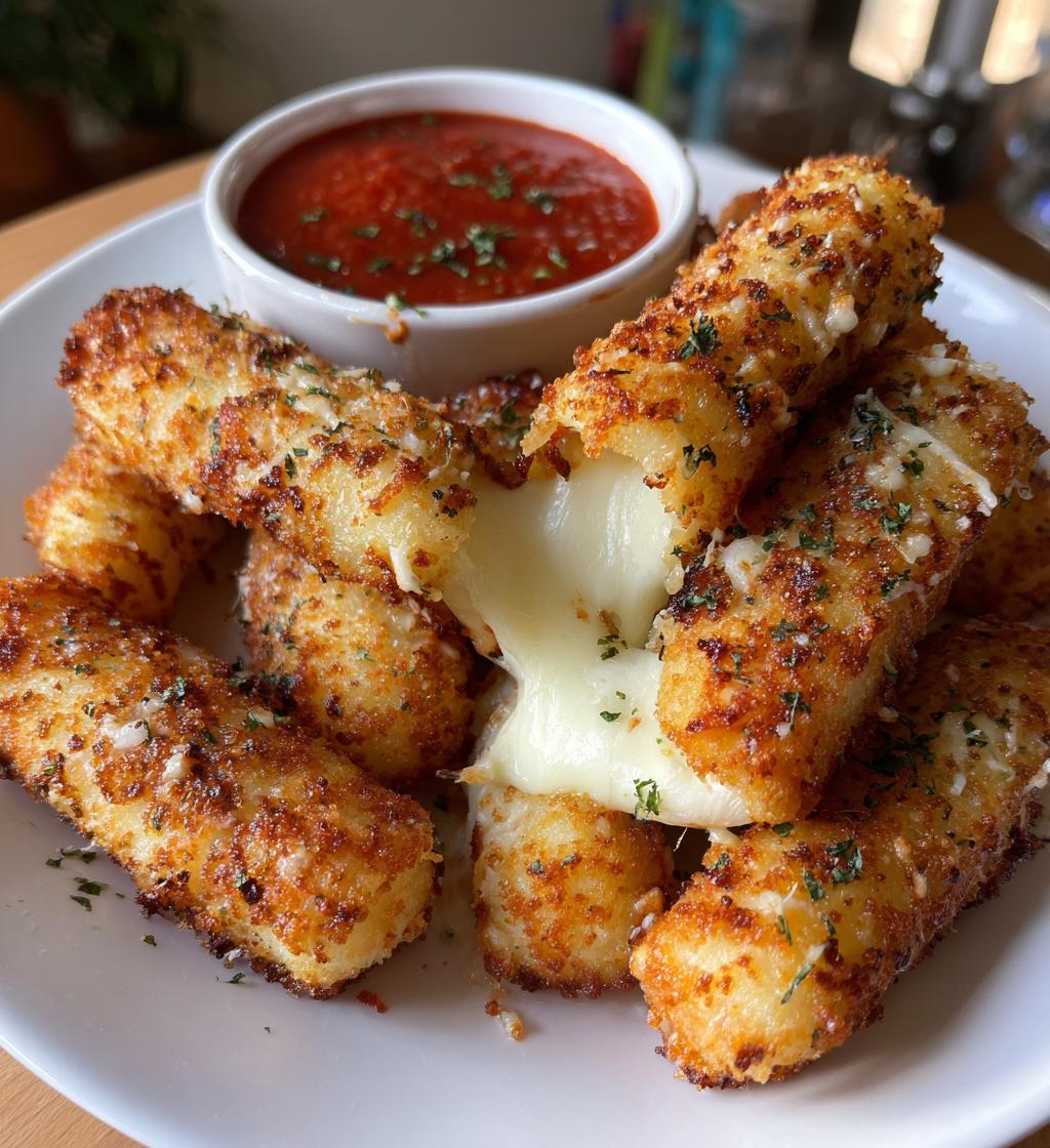 air fryer mozzarella sticks - detail 1