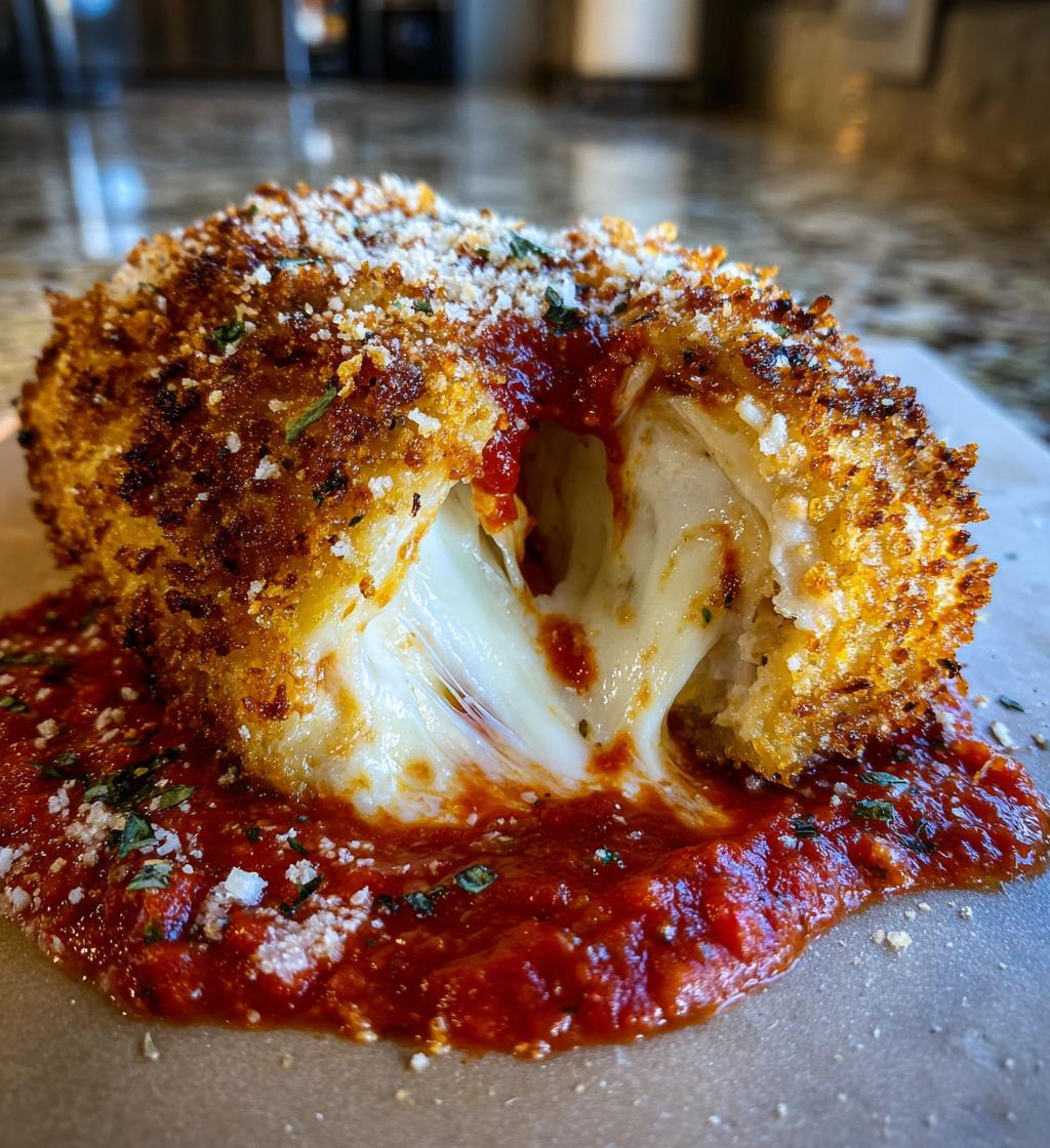 air fryer mozzarella stuffed chicken parmesan recipe - detail 1
