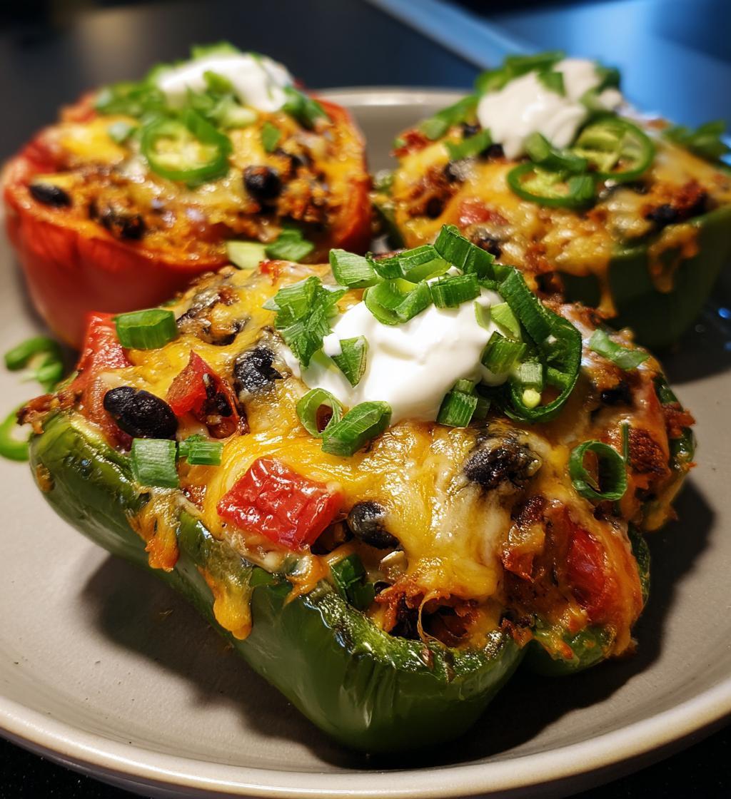 air fryer nacho cheese bell pepper boats - detail 1