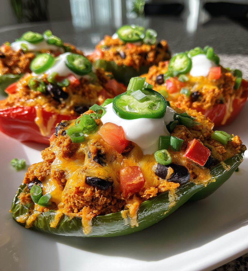 air fryer nacho cheese bell pepper boats
