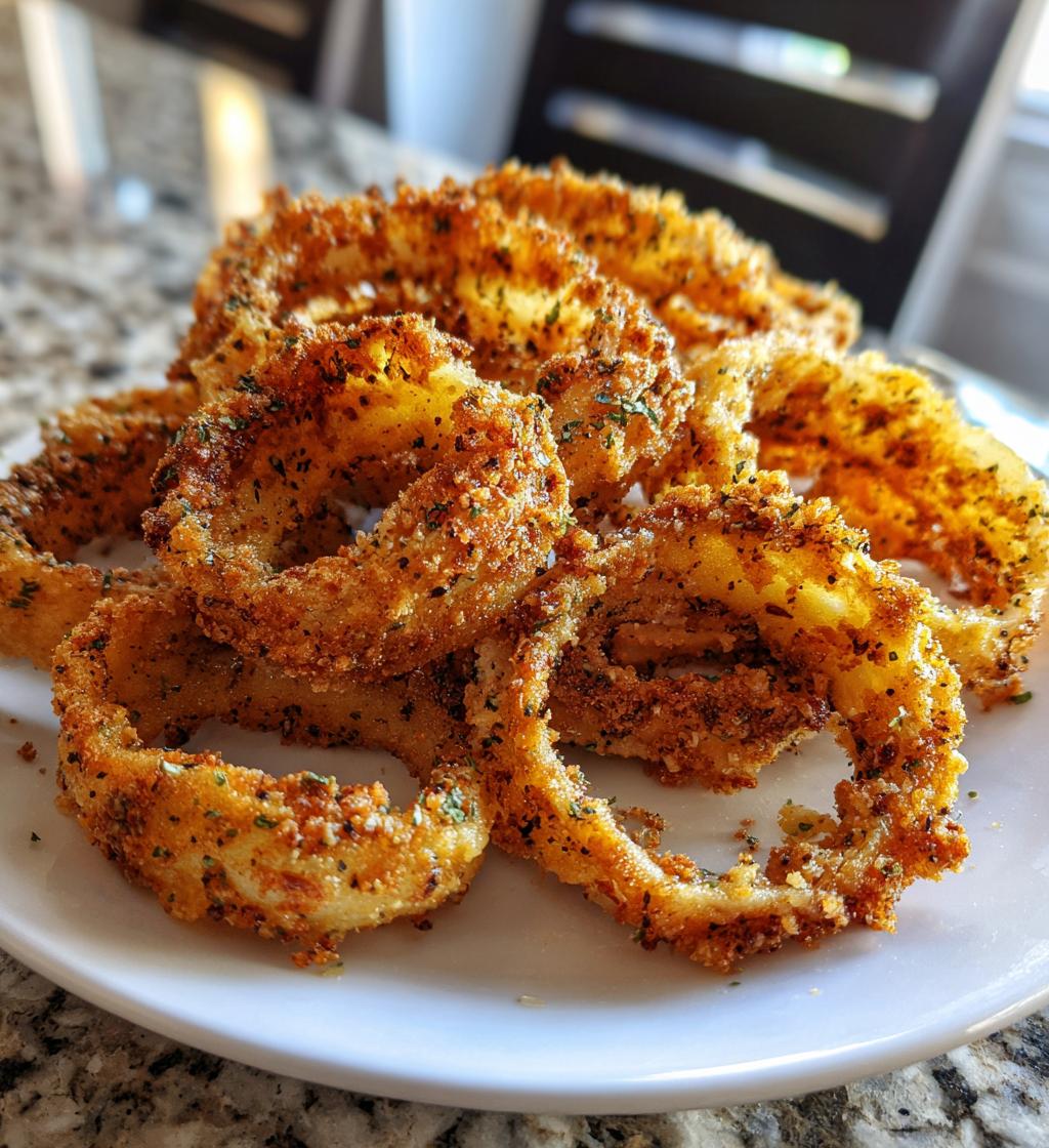 air fryer onion rings keto version - detail 1
