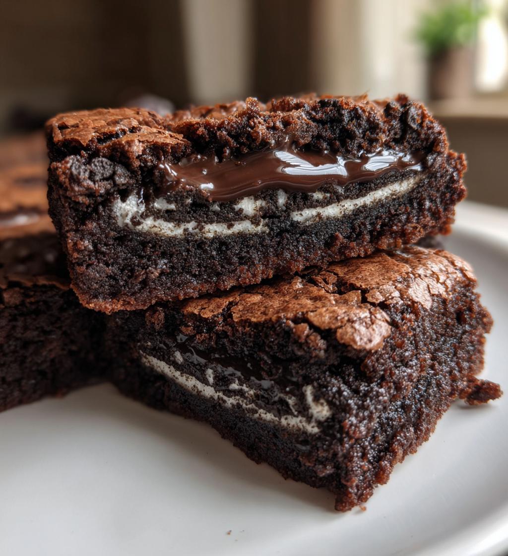 air fryer oreo stuffed brownies - detail 1